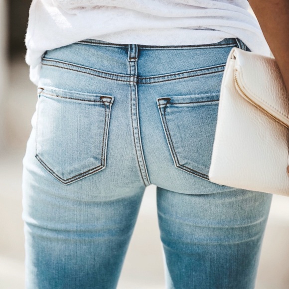 NEW! Distressed Denim High Rise Skinny Jean - Picture 4 of 6